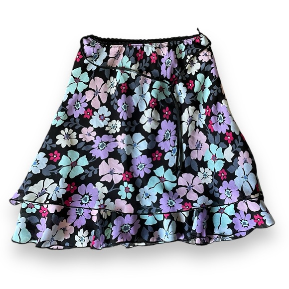 Vintage Y2K Pink & Purple Floral Short Mini Skirt with Rope Belt Size Small - Picture 8 of 9